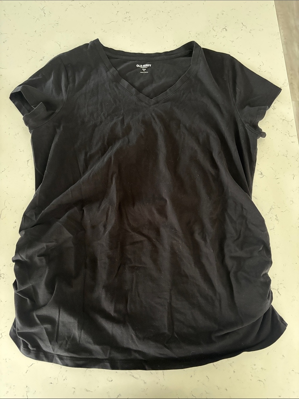 Old Navy Black V-Neck Maternity Shirt